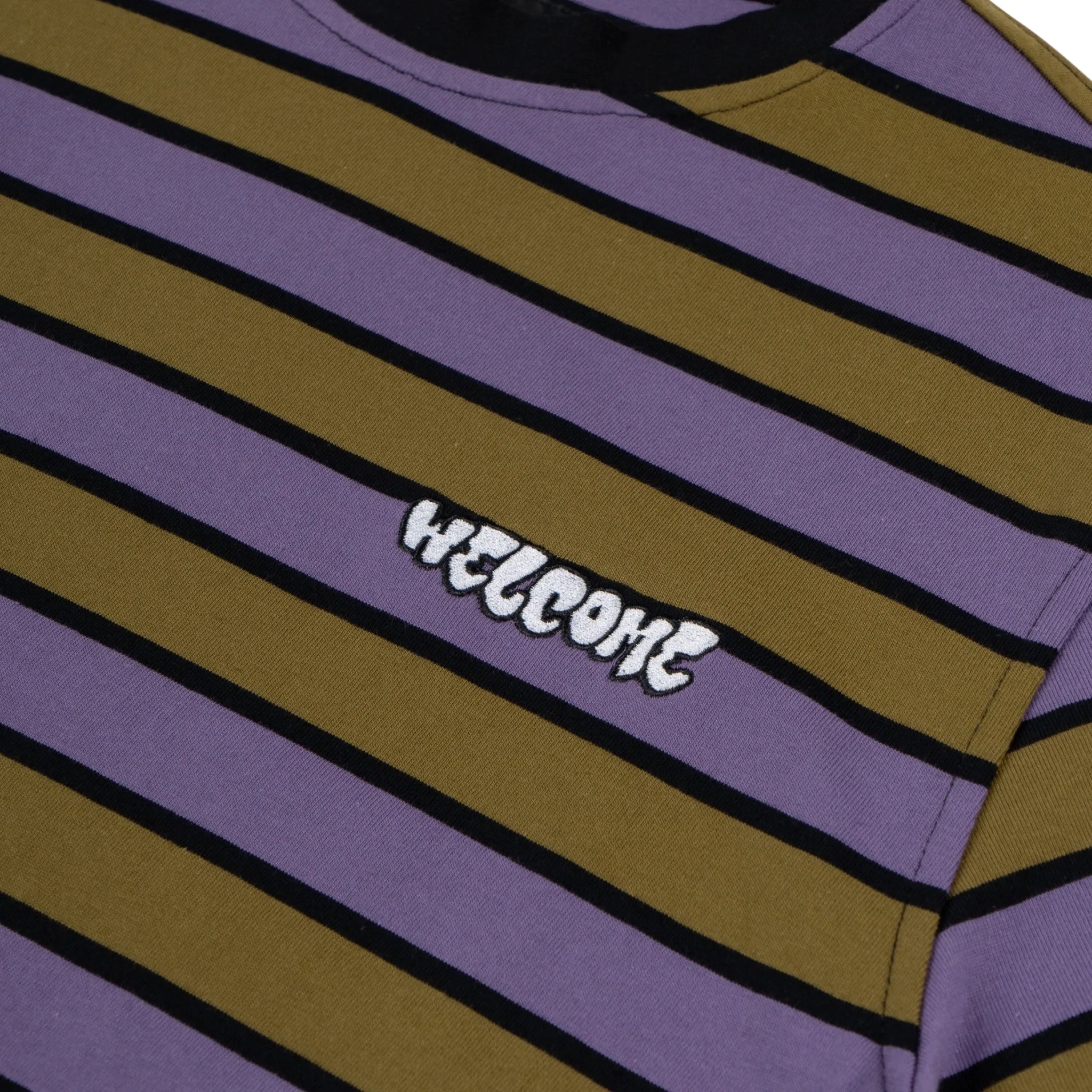 Flexible Weave SeamlessConstruction Cooper Yarn-Dyed Short Sleeve Knit - Olive