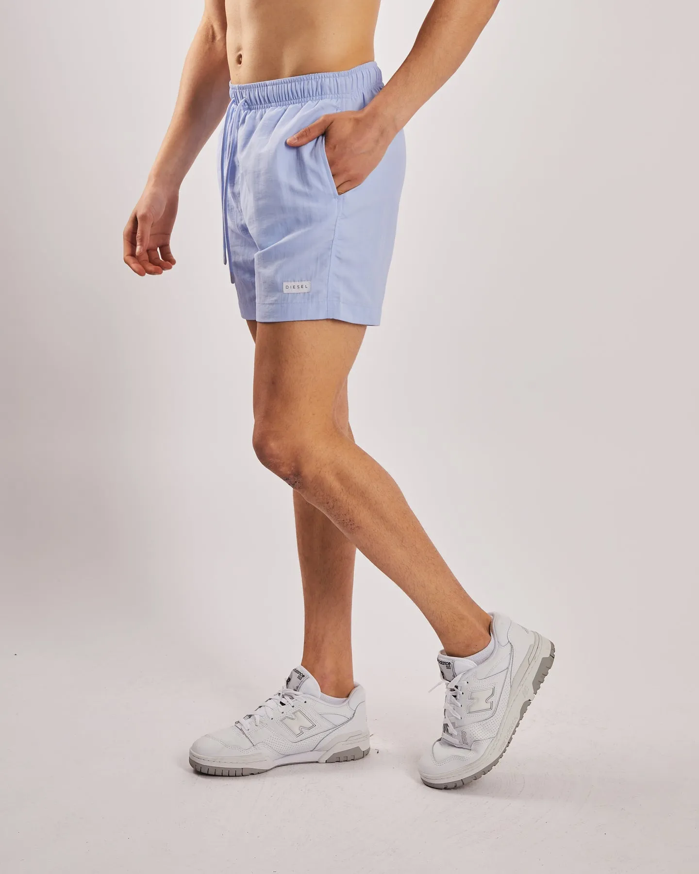 Stretch Wear Organic Cotton Pierce Swim Short Nimbus Blue