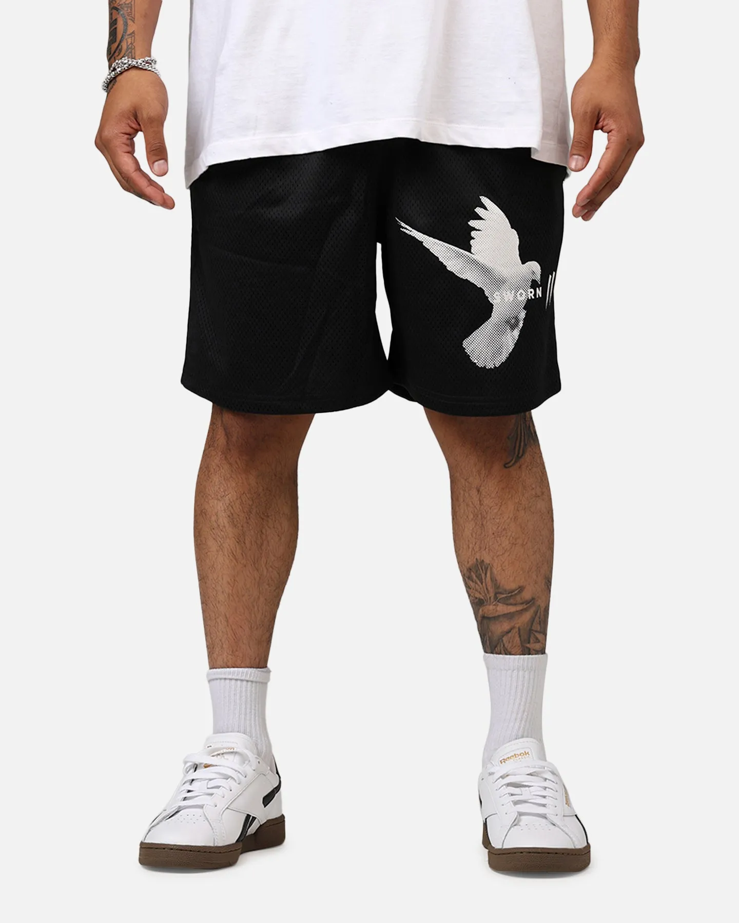 Sworn To Us Motion Mesh Shorts Black Fun Design RipstopMaterial