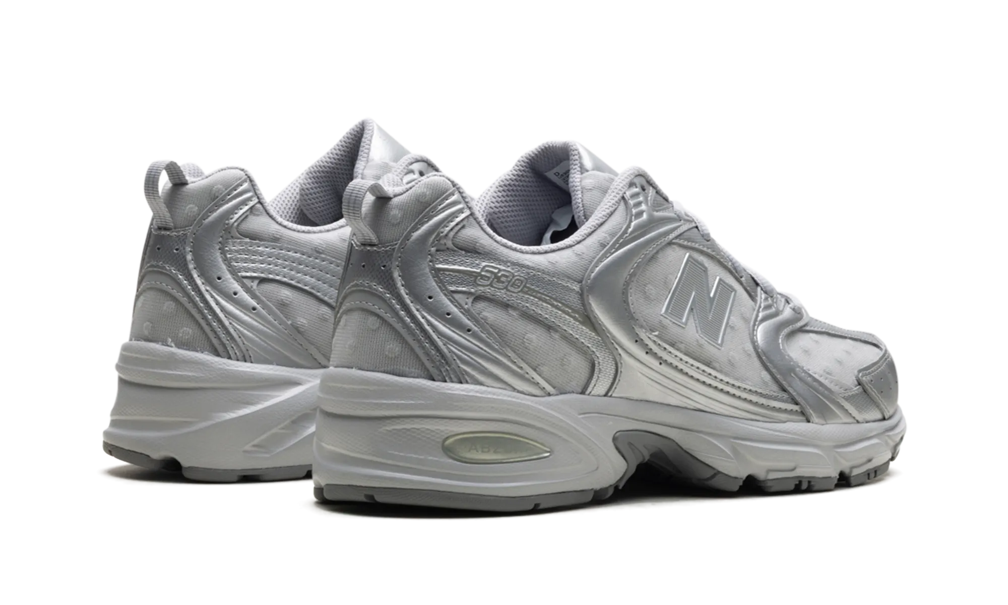 Mark Step 530 "Silver Metallic Raincloud Polka Dots"