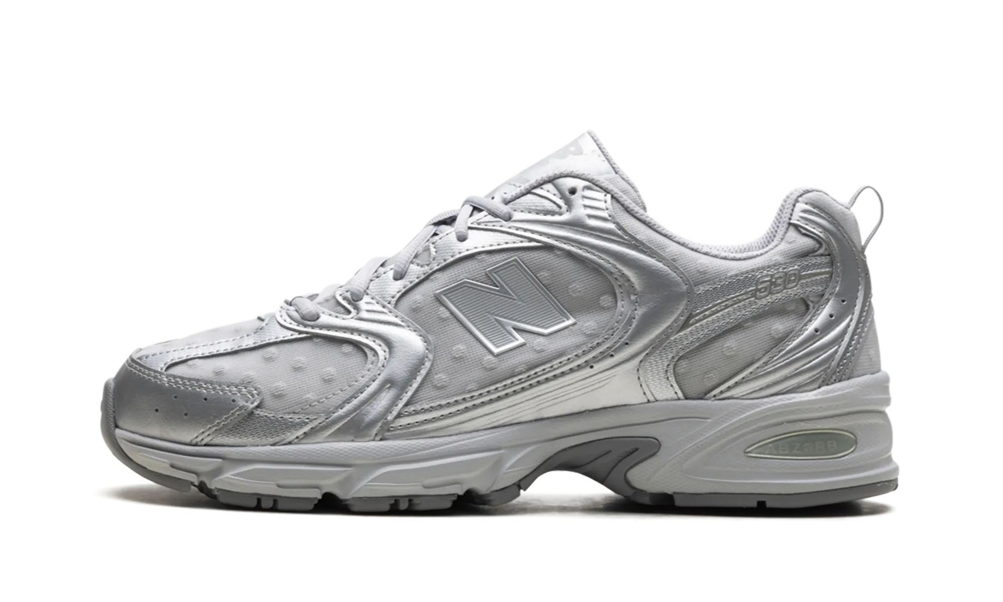 City Moments Steady Stride 530 "Silver Metallic Raincloud Polka Dots"