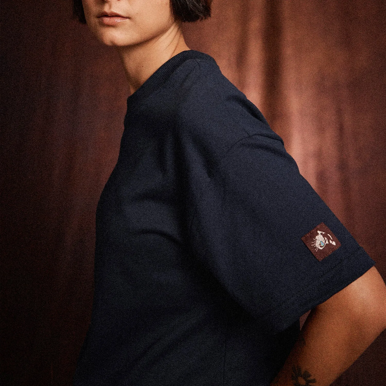 Lightweight Shirt Temperature Regulating Fabric Pass~Port Australian Manufactured Tee - Navy