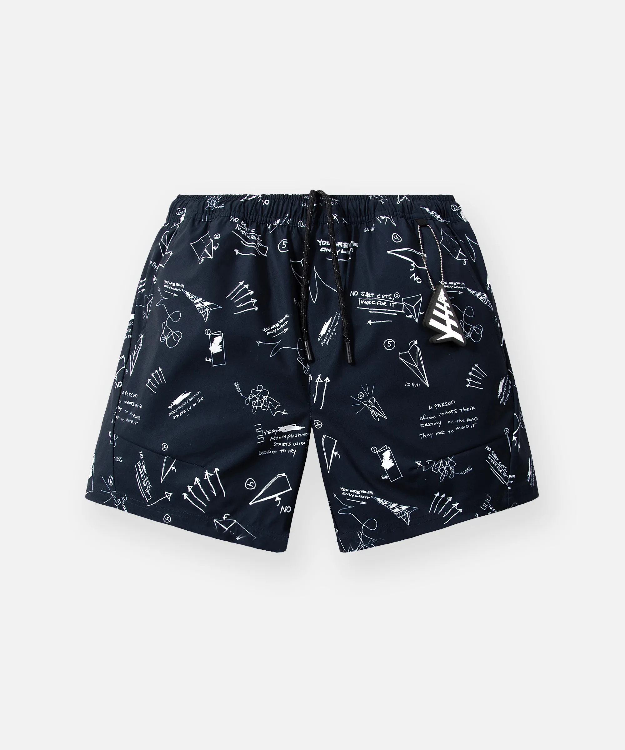 Sketch Print Swim Shorts Biodegradable Material Option
