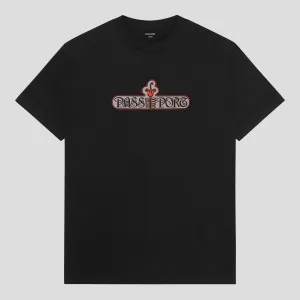 Pass~Port Gardenia Tee - Black Sporty Comfort Fit sequined details