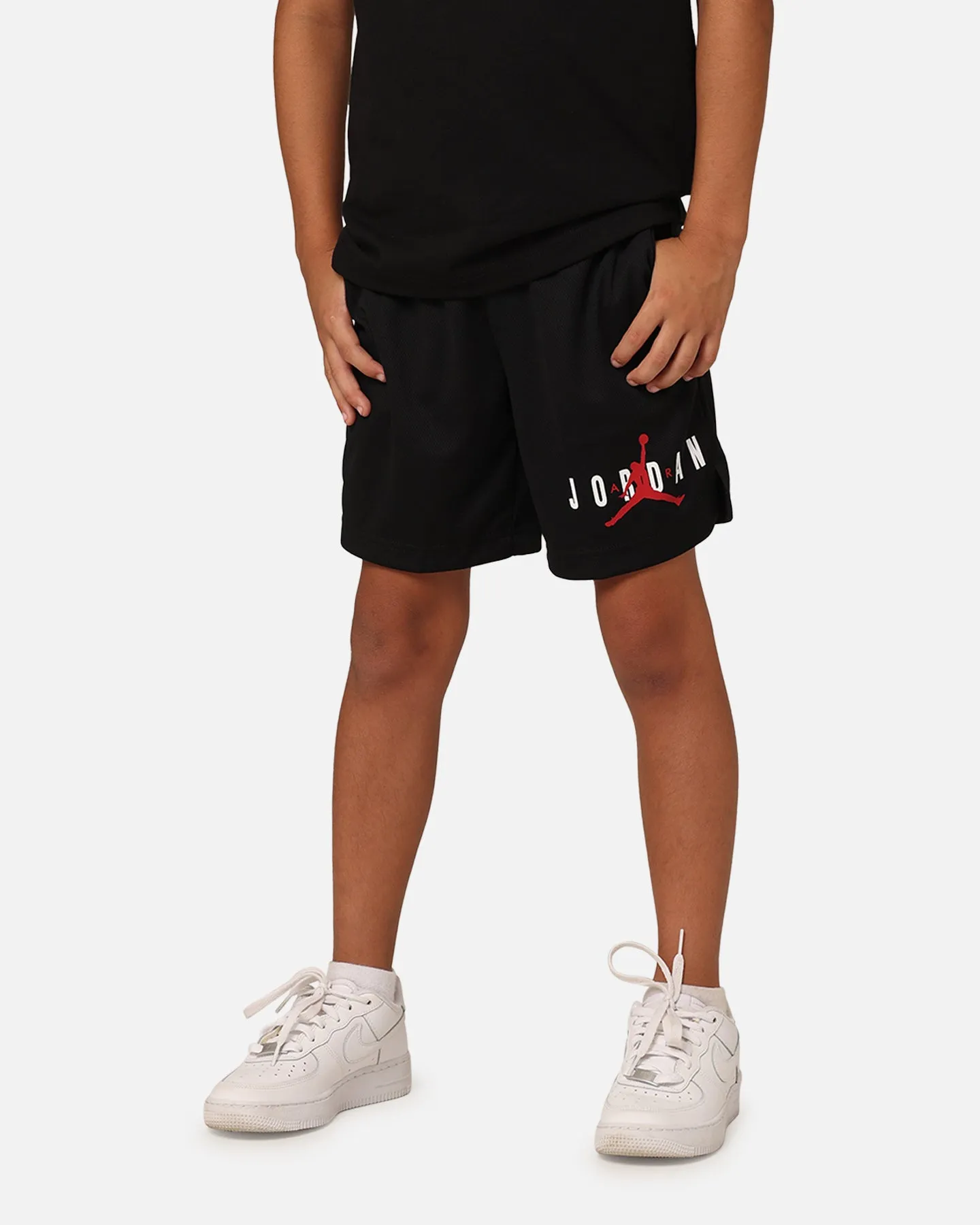 Jordan Kids' Essentials Graphic Mesh Shorts Black snowboarding apparel Simple Appeal