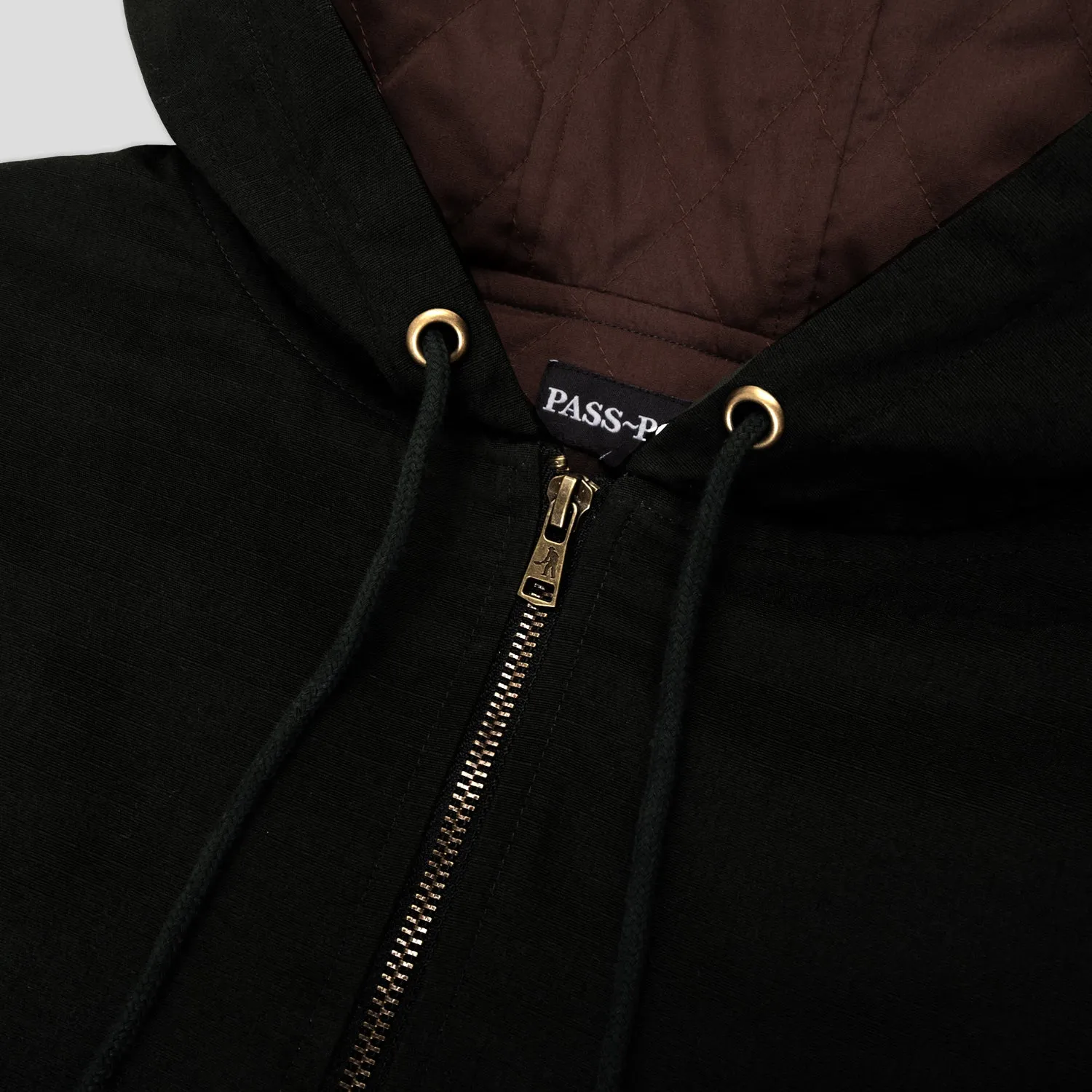 Pass~Port Diggers Club Ripstop Zip Hood - Black nautical print