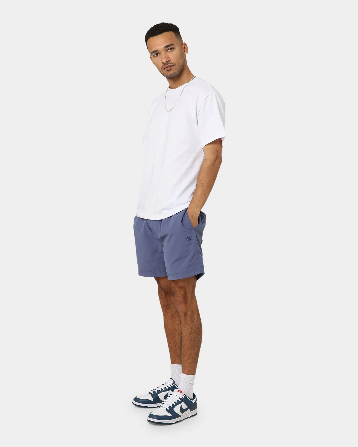 Champion Rebound Nylon Shorts Dazed Blue Versatile Comfort Free Fit