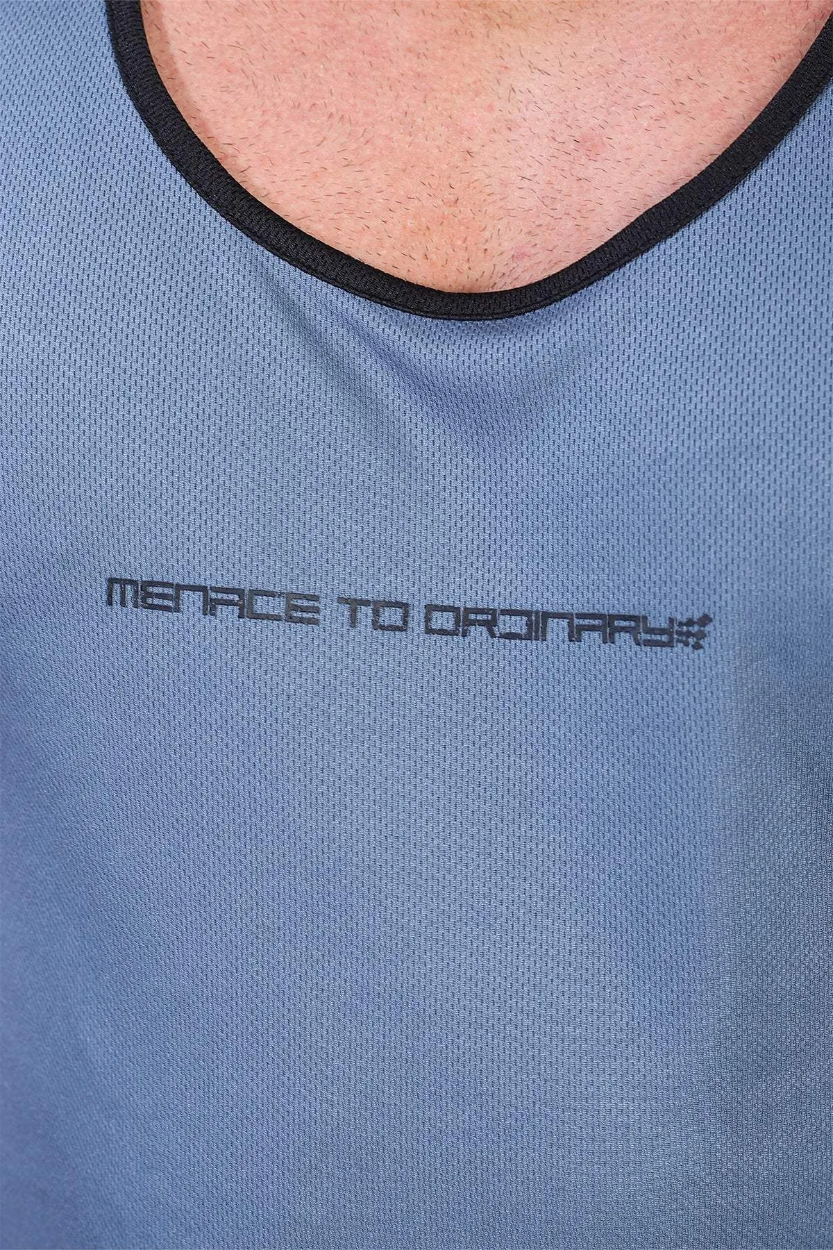 Fast-Dry Bodybuilding Workout Stringer - Gray with Black Historical - significant