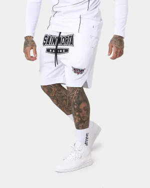 Saint Morta Pro Racing Basketball Shorts White stretchy fabric Quick Release Closure