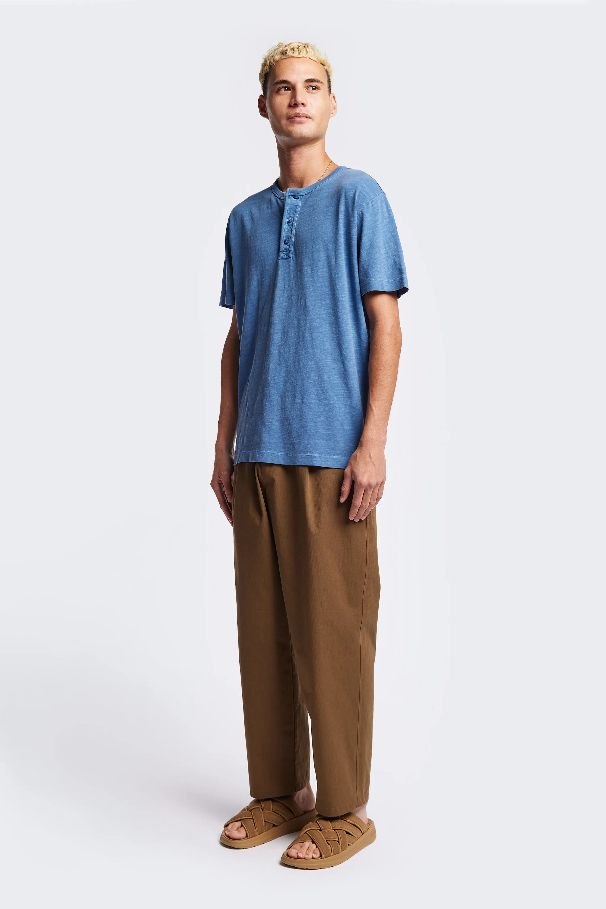 Stratus Henley T-Shirt Blue windproof Anti Odor Treatment