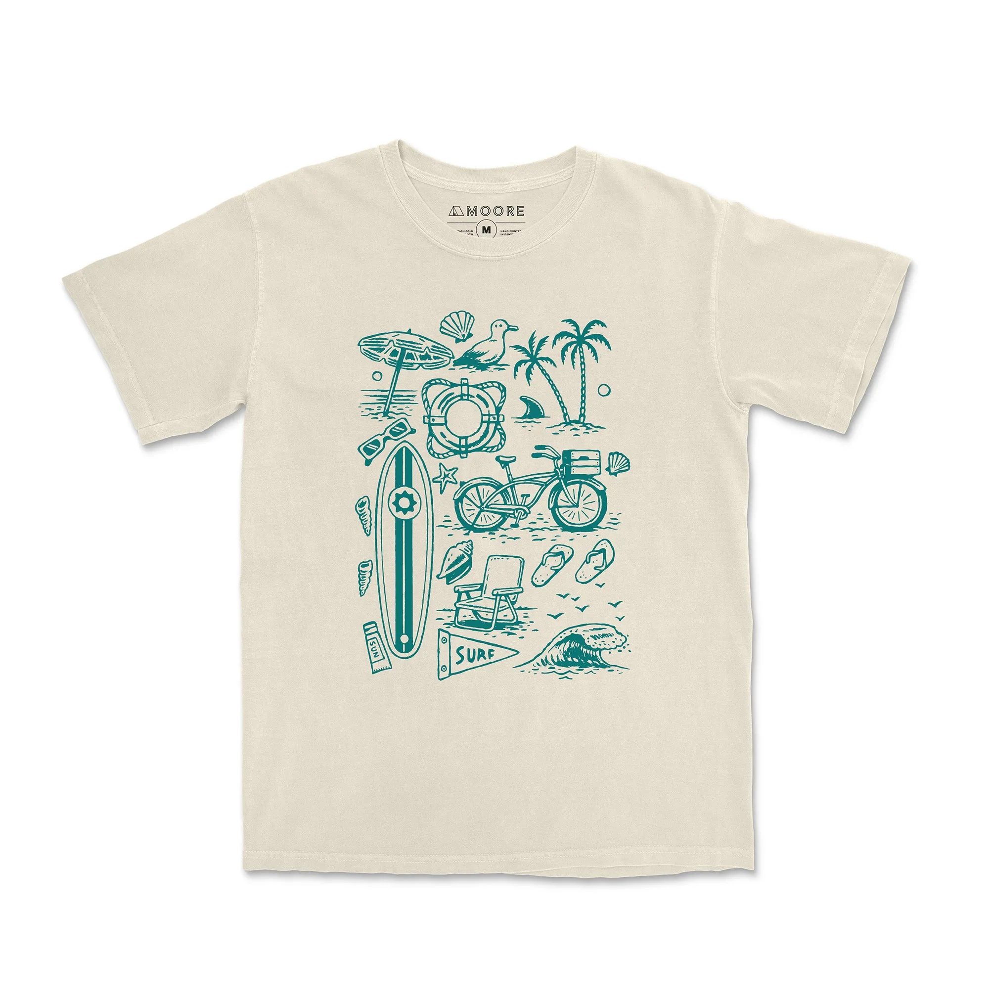 SustainableManufacturing Casual Layer Look Beach Stuff Tee-Vintage Ivory