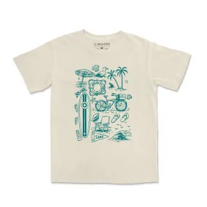 SustainableManufacturing Casual Layer Look Beach Stuff Tee-Vintage Ivory