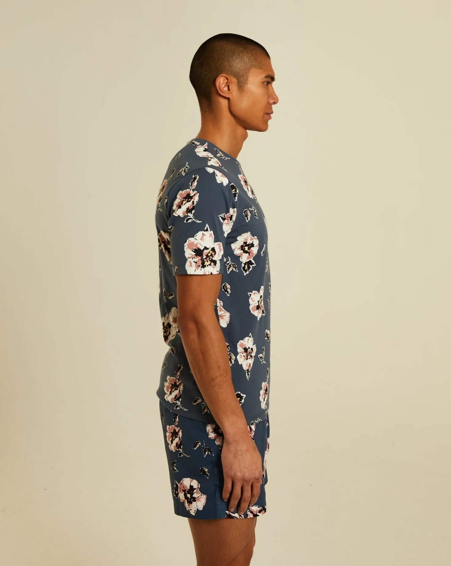 Stretch Fit Design EcoFriendlyMaterial Fabio Tee Dusk Navy