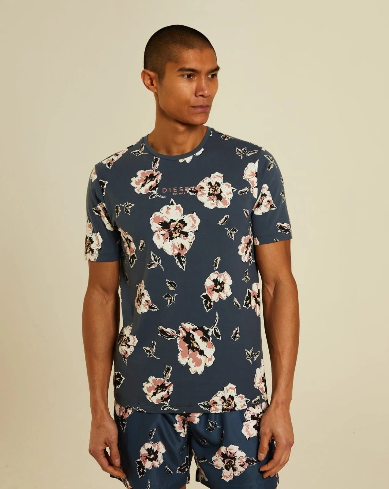 Fabio Tee Dusk Navy Drop Shoulder Cut Performance Fit Wear