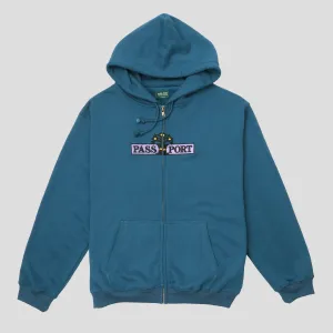 soft fit team wear Pass~Port House Plant Organic Zip Hoodie - Teal