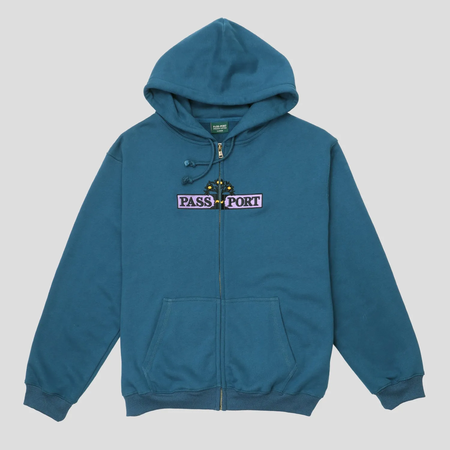 Pass~Port House Plant Organic Zip Hoodie - Teal product market share Youth Style
