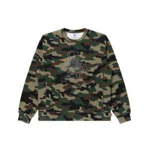 RHINESTONE OG BOY CREW SWEAT CAMO bag accents Team Pride