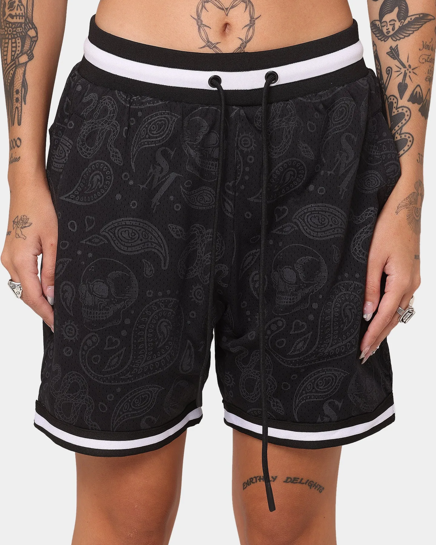 Quick Dry Material Saint Morta Paisley Olympus Ball Shorts Black/Black