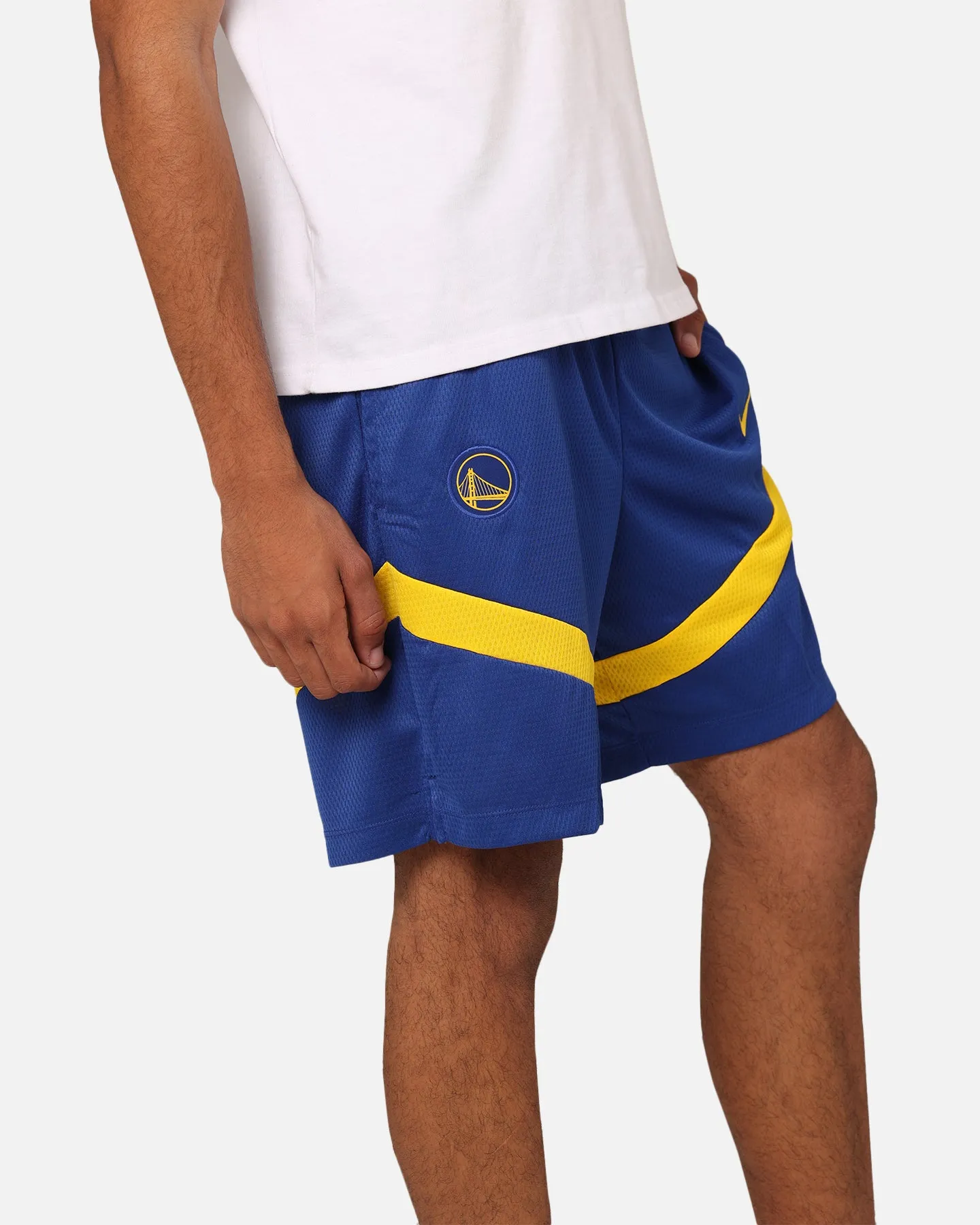 Reinforced Gusset Festival Outfit Nike Golden State Warriors Dri-FIT Practice Icon  Shorts Rush Blue