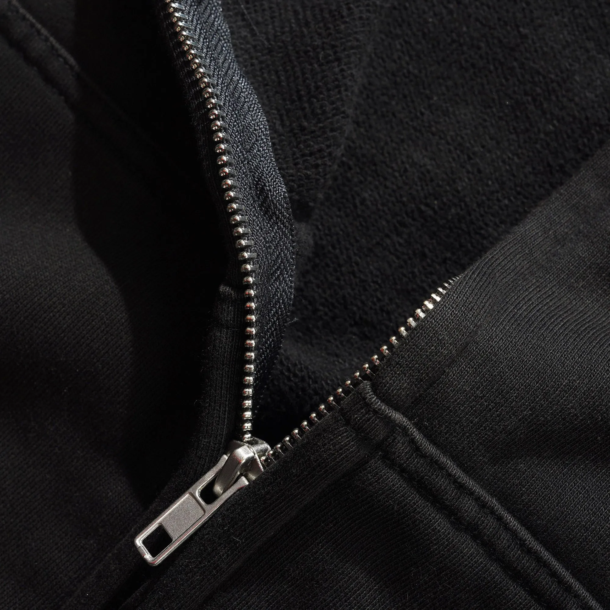 Lo-Fi Emissions Zip-Thru  Hood - Black quick-drying