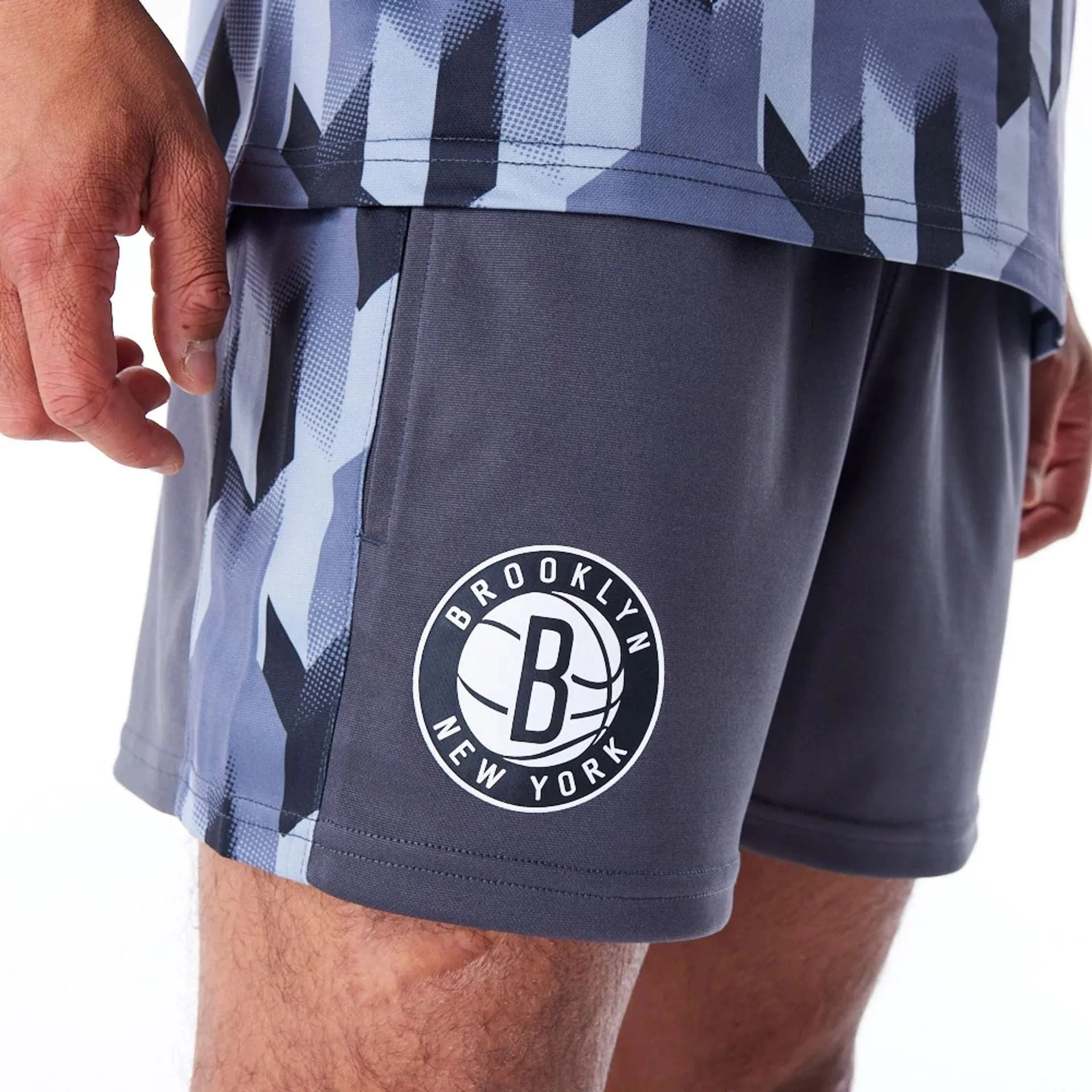 Brooklyn Nets NBA Soccer Dark Grey Short Shorts Breathable Comfort