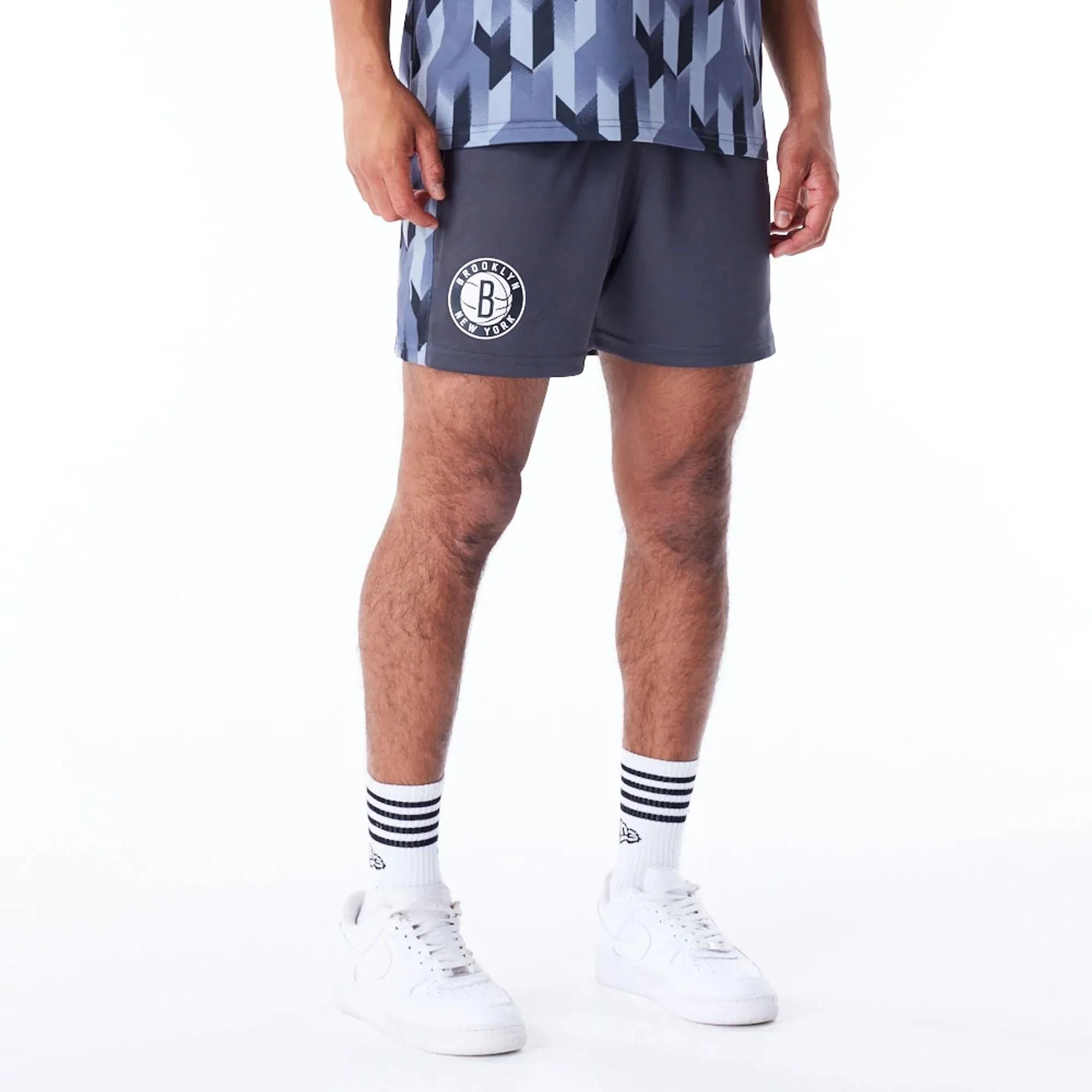 Brooklyn Nets NBA Soccer Dark Grey Short Shorts Urban Fashion
