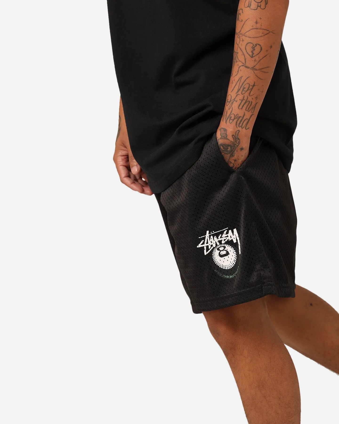 campers Stussy Snake Eyes Mesh Shorts Black