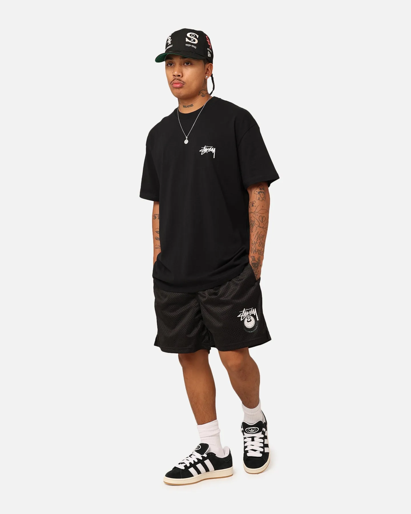 All Day Movement Fit Stussy Snake Eyes Mesh Shorts Black