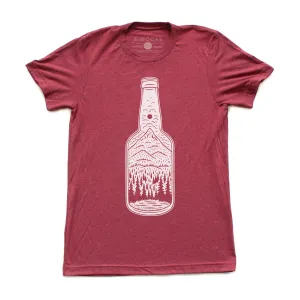 Bottle Tee-Cranberry Triblend Quick Drying Comfortable Layers