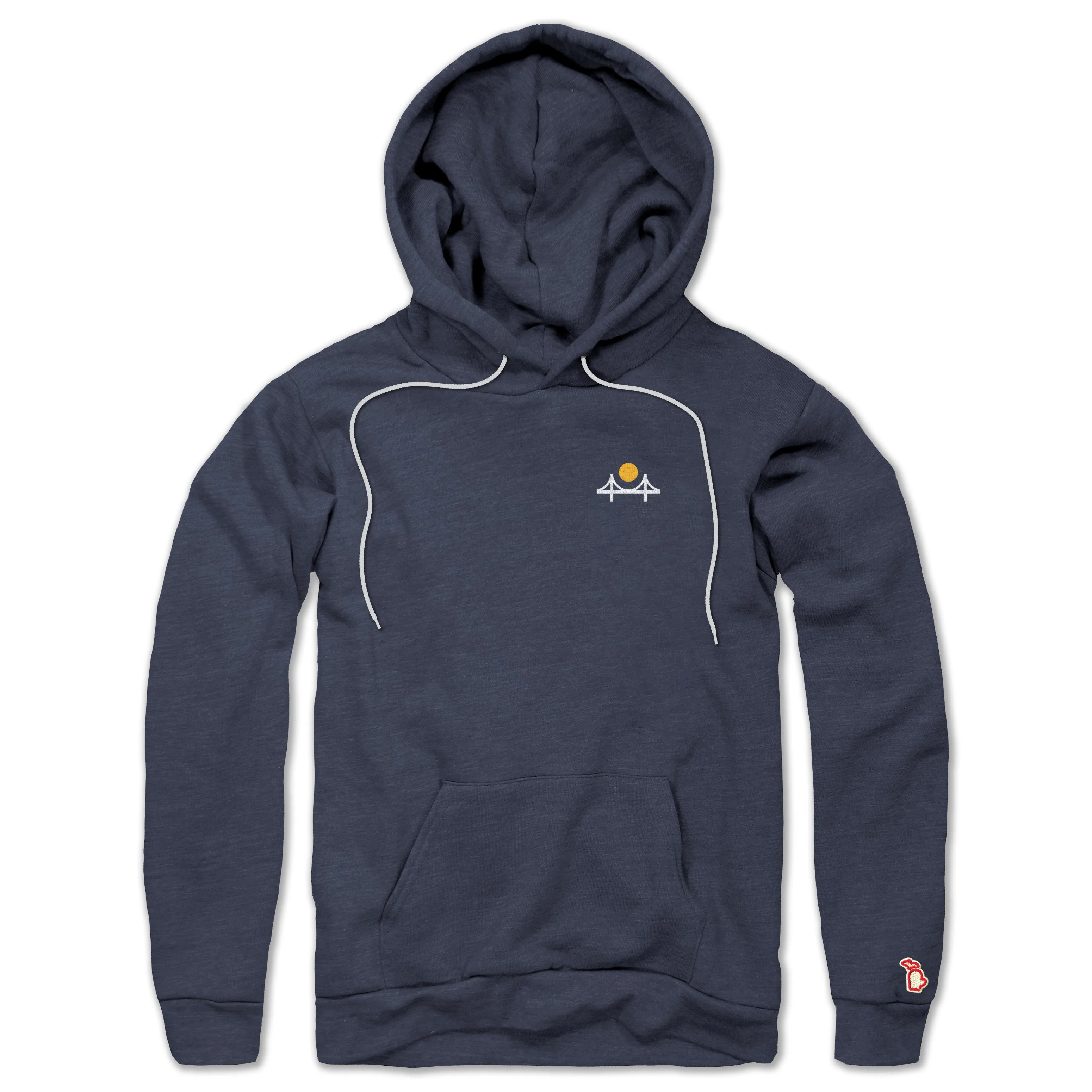 product handmade quality Layering Piece MACKINAC BRIDGE SUNSET ICON ALL SEASON HOODIE (UNISEX)