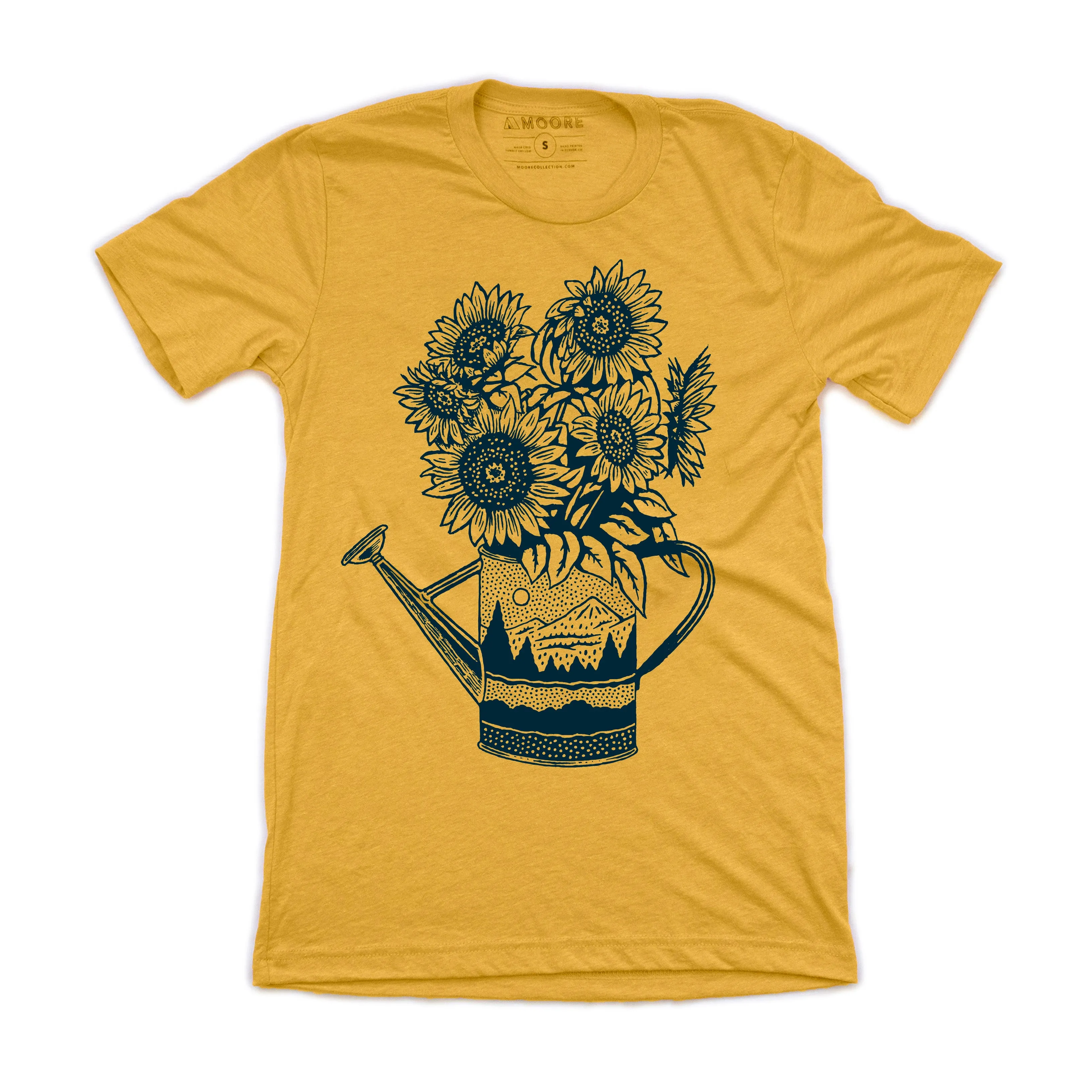 Sunflower Tee - Mustard Multi Panel Design Chill Comfort Wear