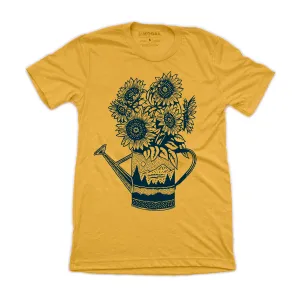 Stretch Waist Sunflower Tee - Mustard