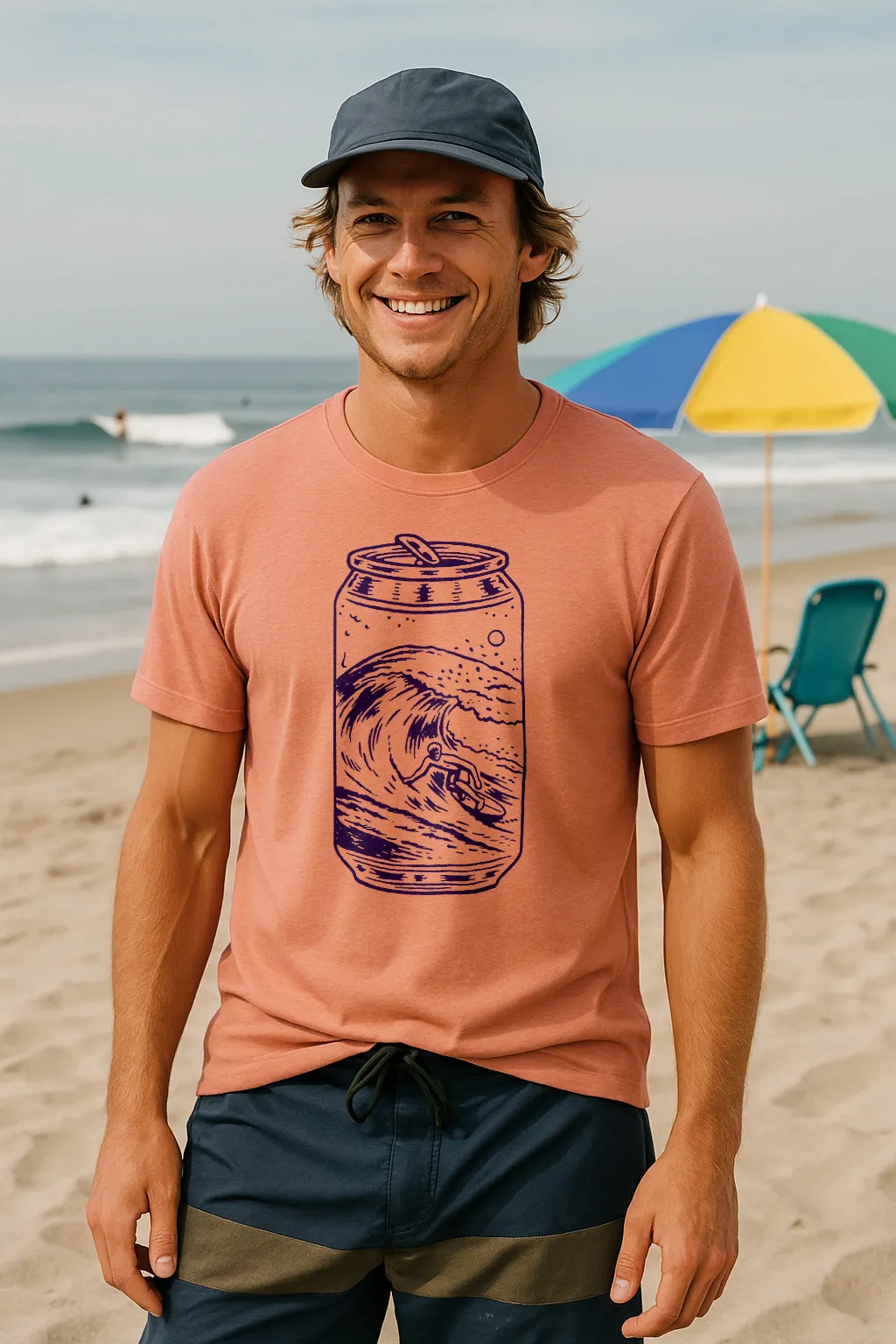 Surf Can Tee-Sunset NonIronTechnology FadeResistant Coating