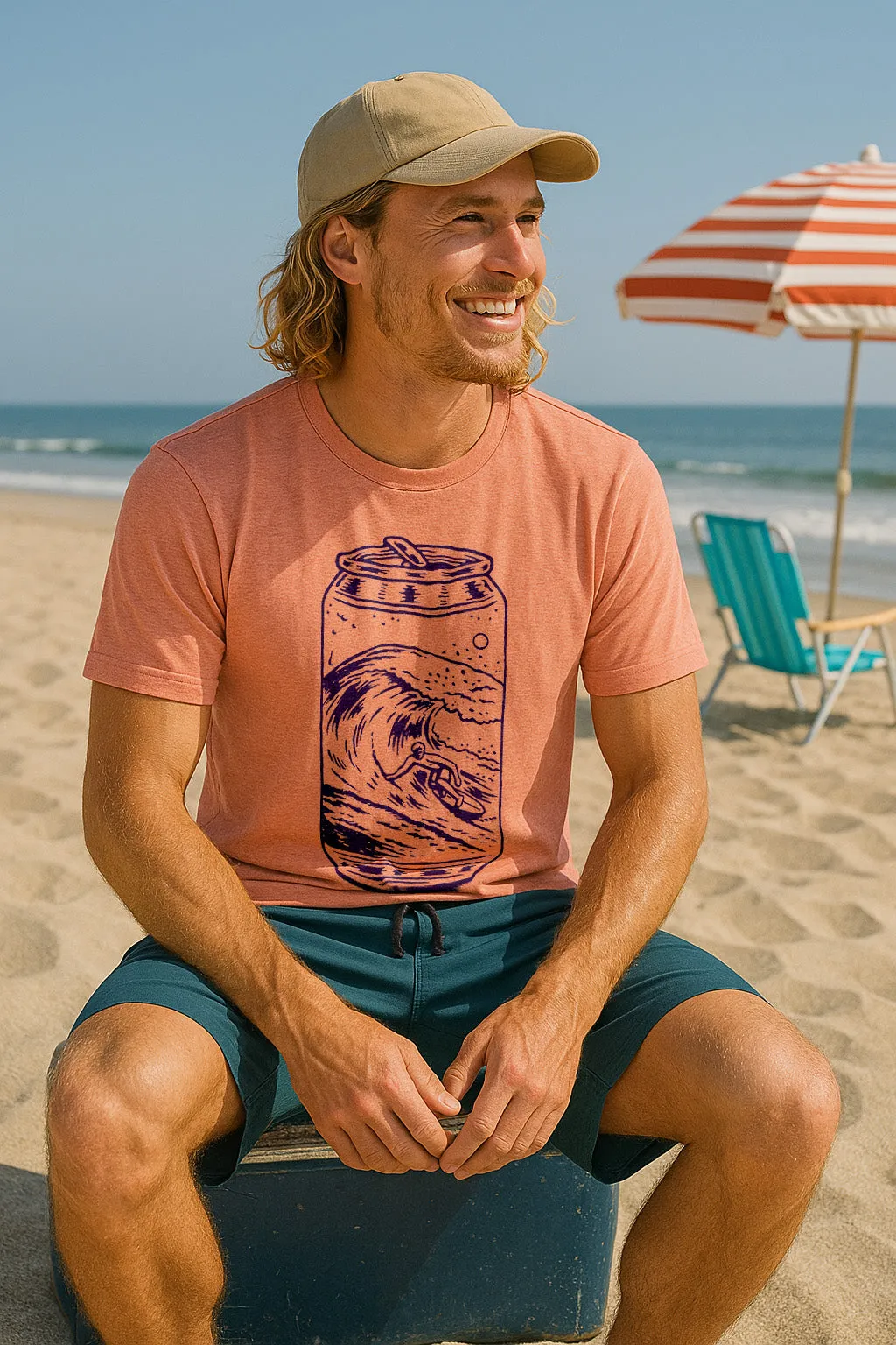 Surf Can Tee-Sunset Bright Color