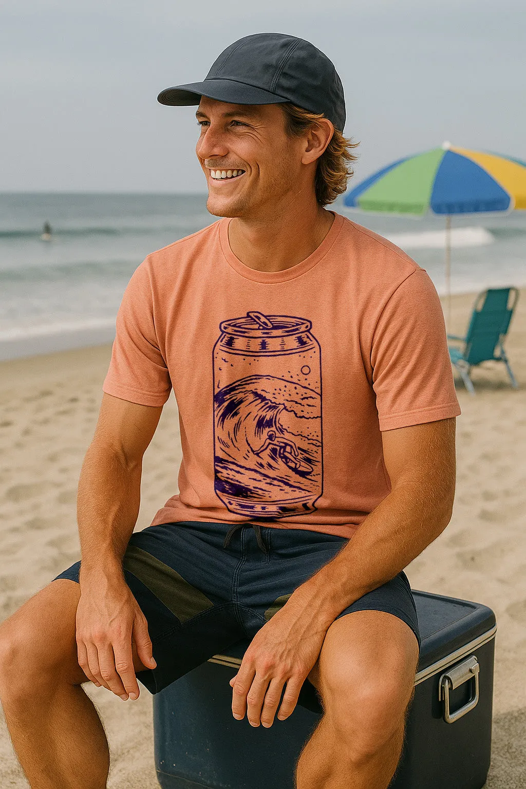 Everyday Look Wear Smart Layering Surf Can Tee-Sunset