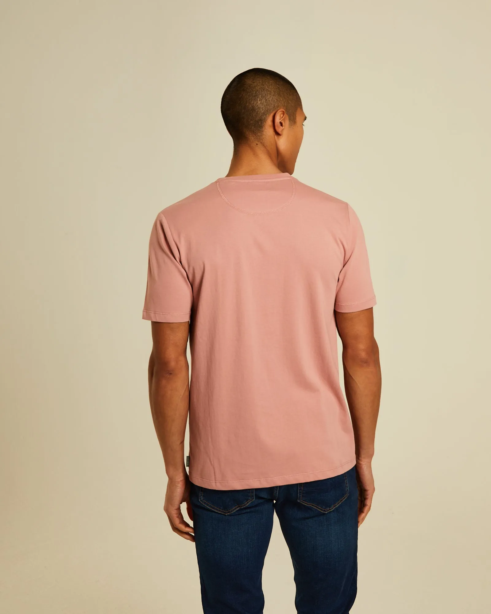Freeman Tee Plaster Pink Embroidered Comfort Stretch Wear