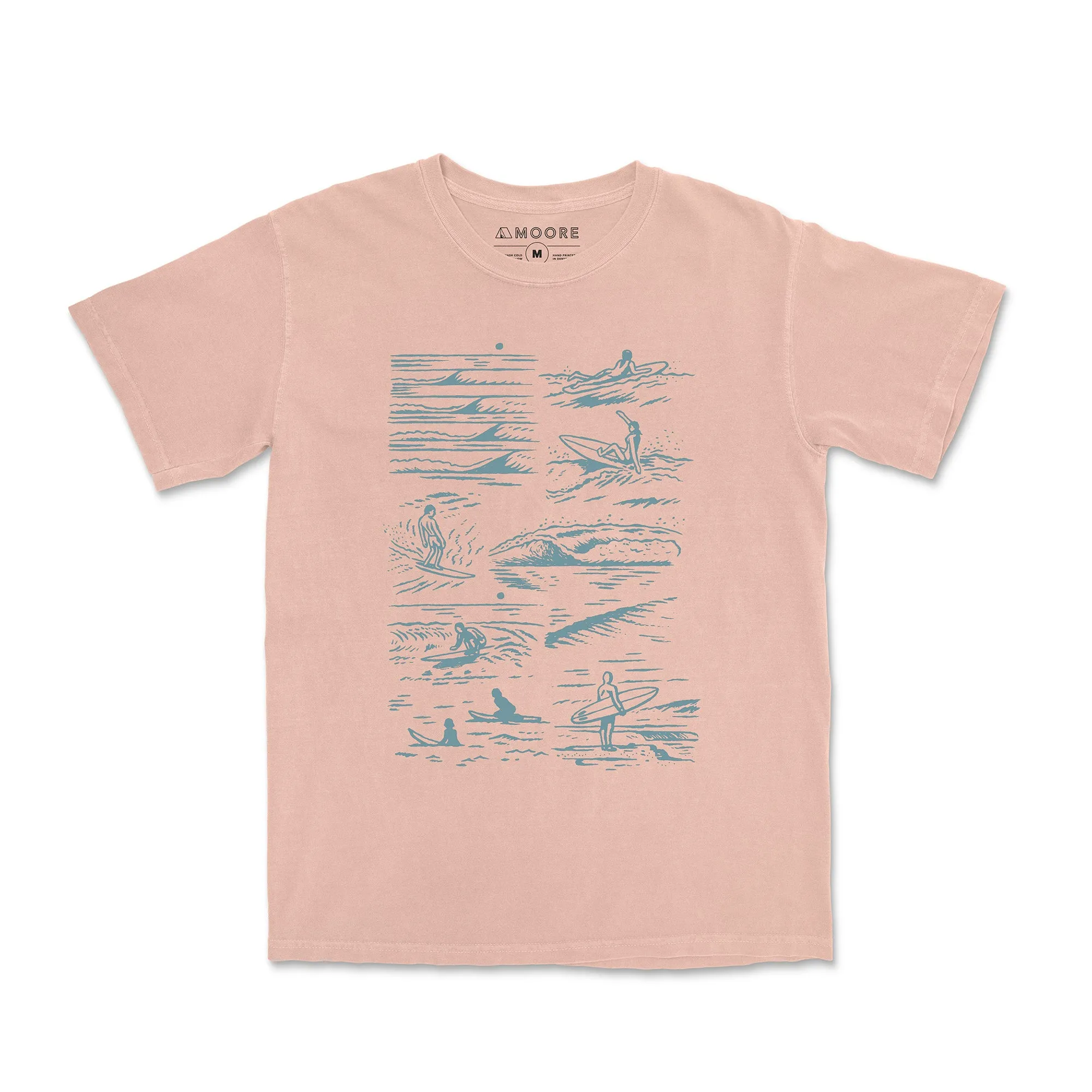 ReinforcedShoulderPanels HeatResistantMaterial Surfers Tee-Vintage Peach