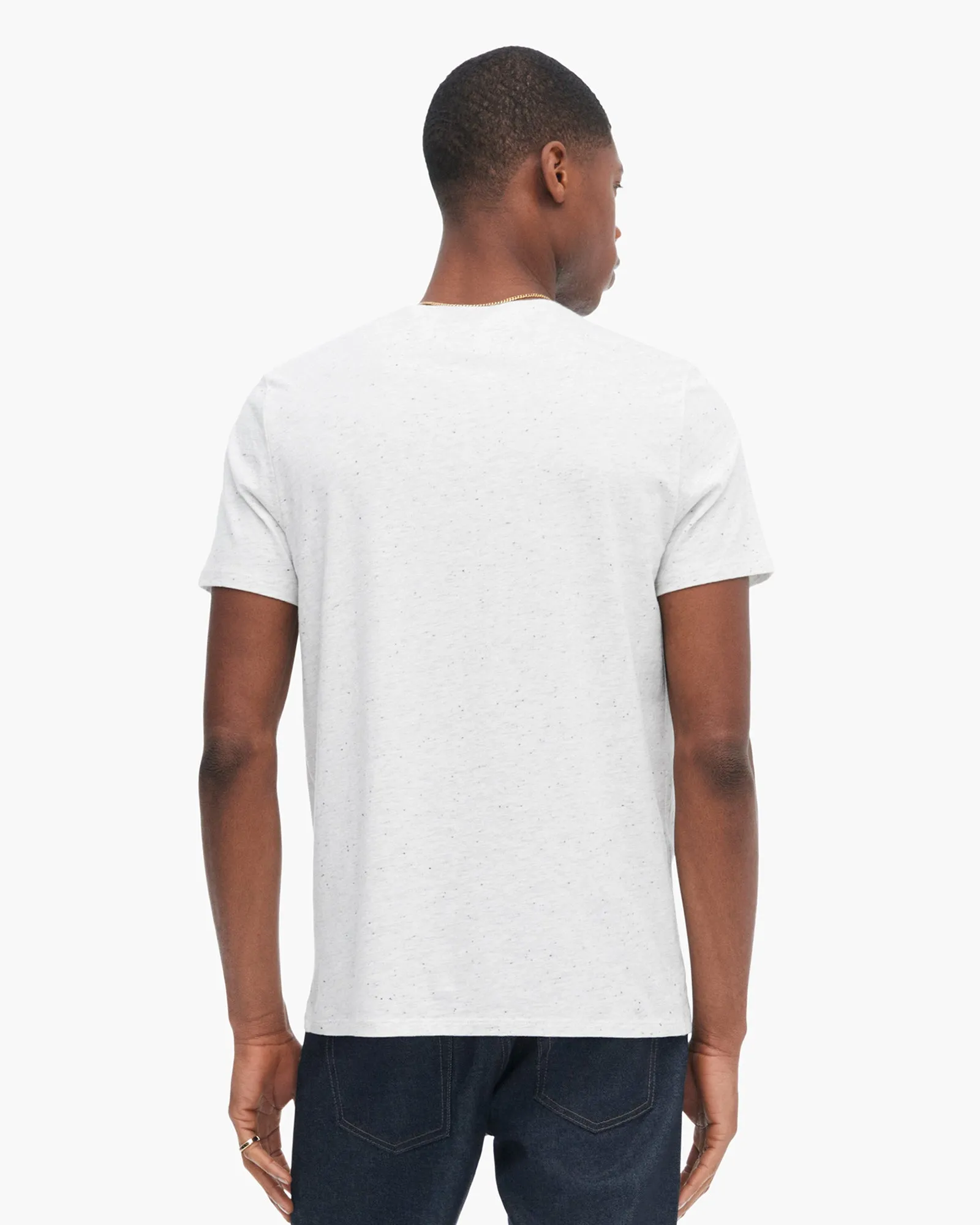 Modern Casual Outdoor Outfit Style Donegal Jersey Short Sleeve Pocket Tee - H. Silver
