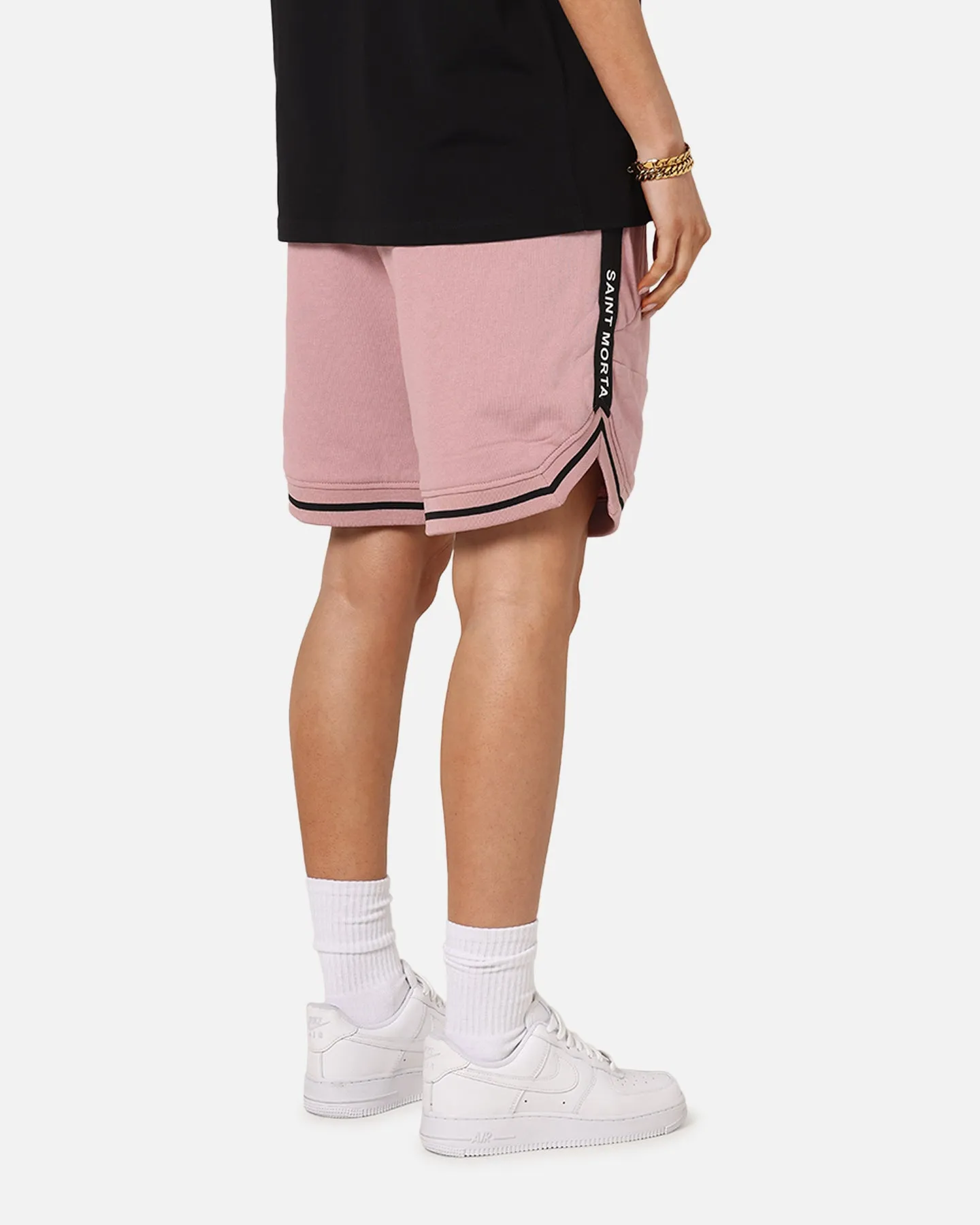 Saint Morta Icon X Fleece Shorts Dusty Pink Minimal Fit Relaxed Waistband