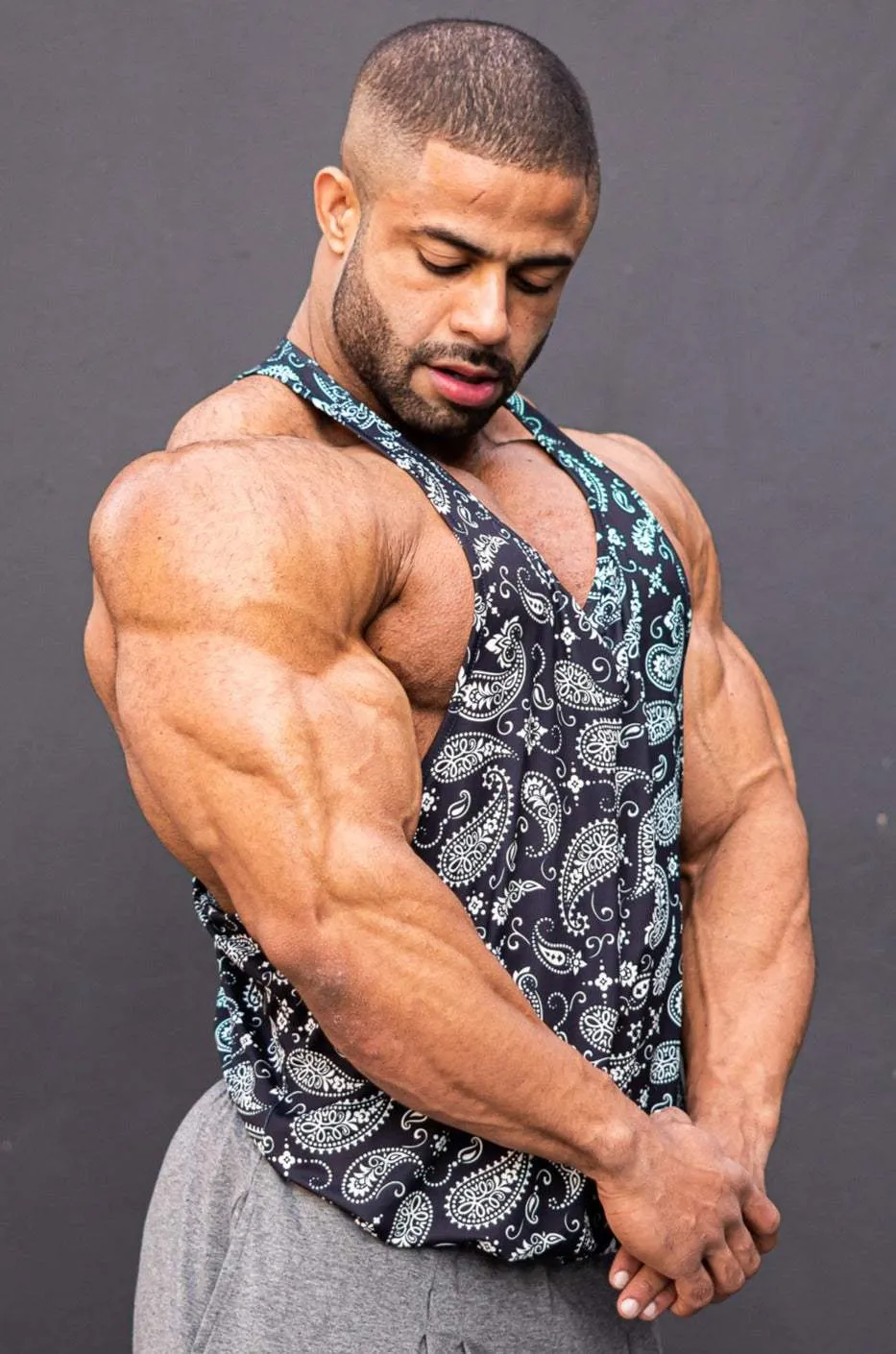 Graphic Muscle Stringer - Paisley well - ventilated Smooth inner lining