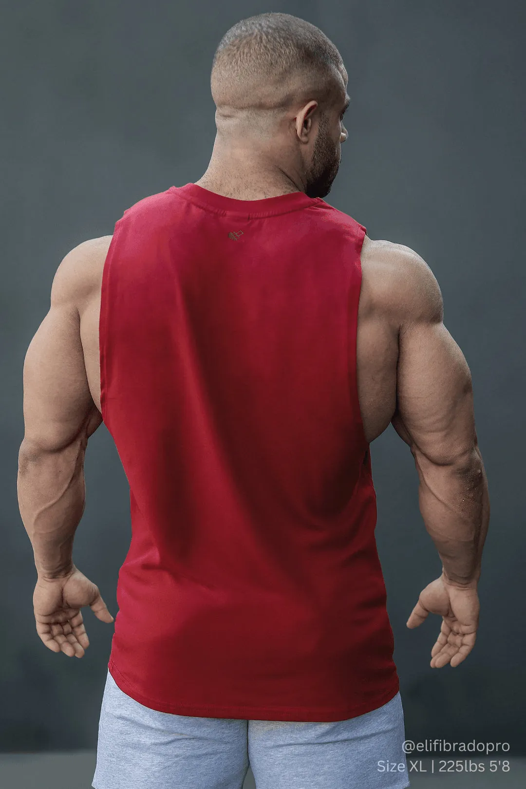 Construction - ready Apollo Men's Sleeveless Training Tee - Crimson Red