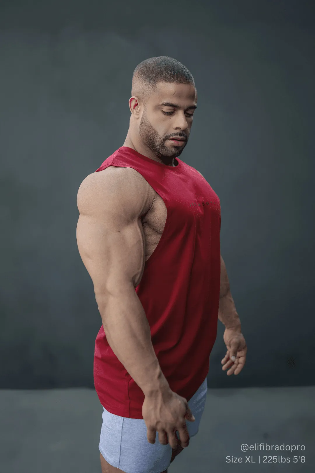 Anti Pilling Treatment Apollo Men's Sleeveless Training Tee - Crimson Red