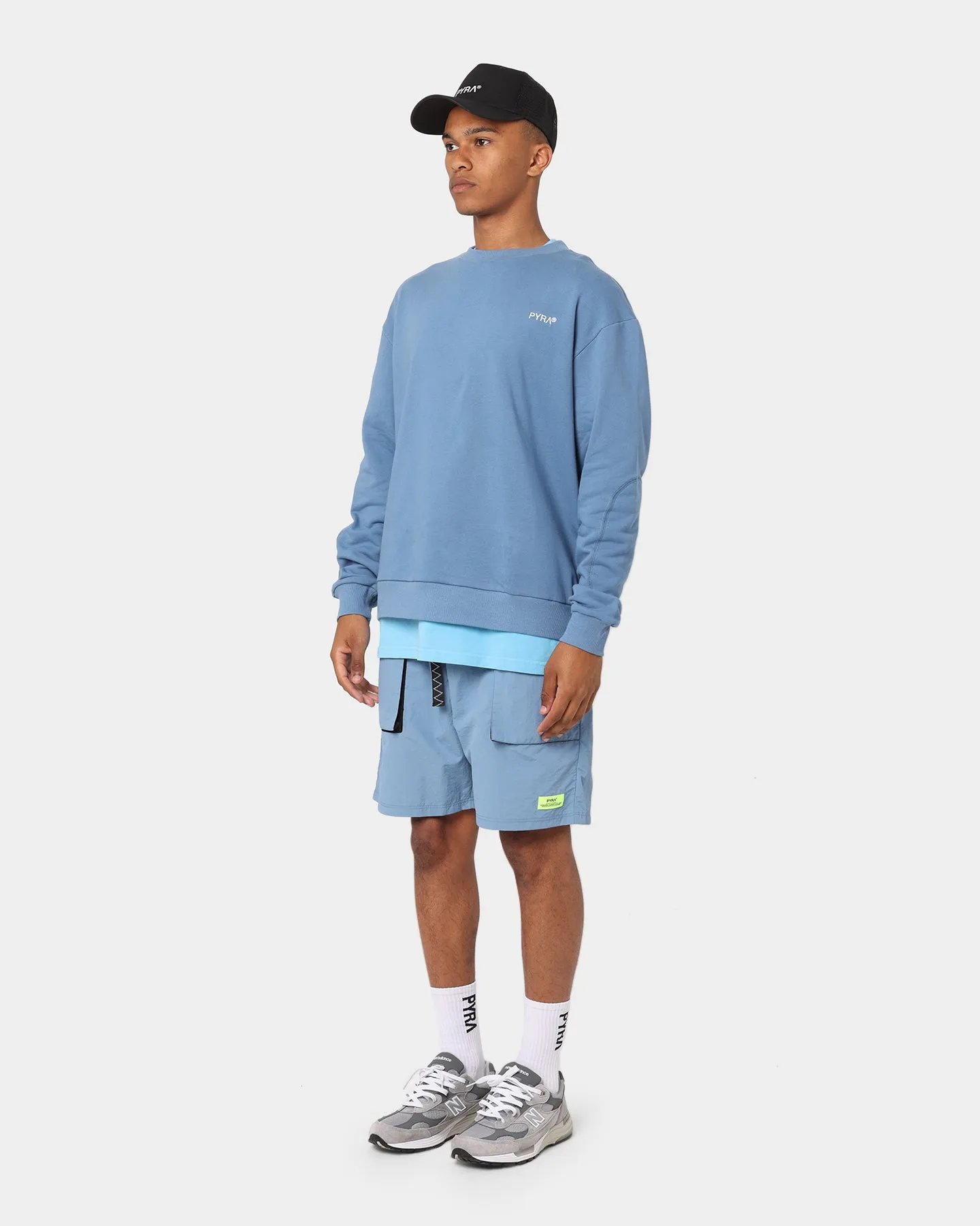 Workout Gear ethical fashion PYRA Future Nylon Shorts Blue