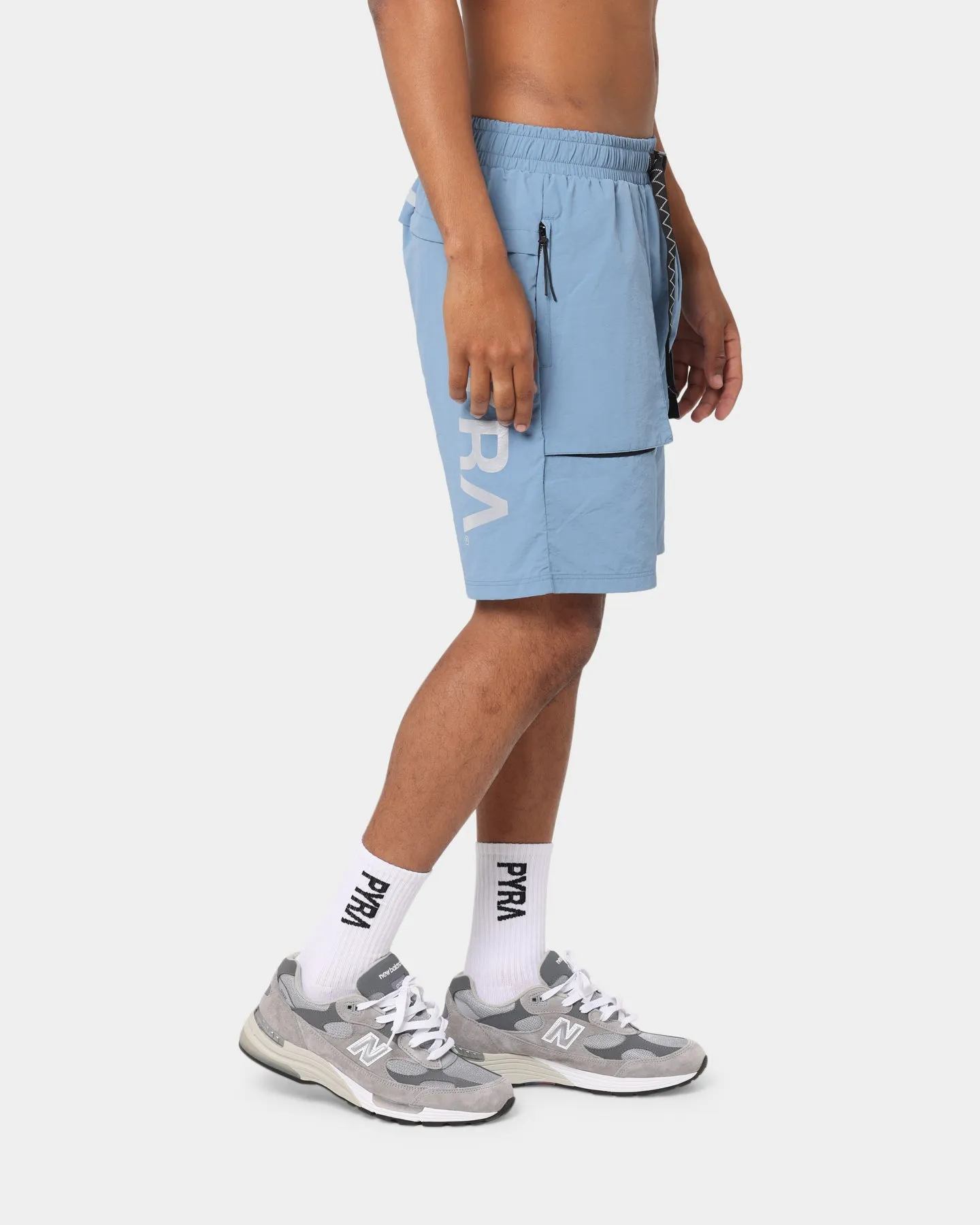 Clean Lines PYRA Future Nylon Shorts Blue