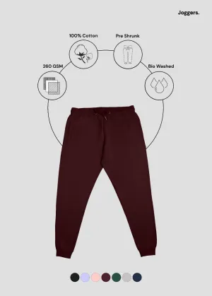Anti Cling Finish Maroon Joggers | UJ29