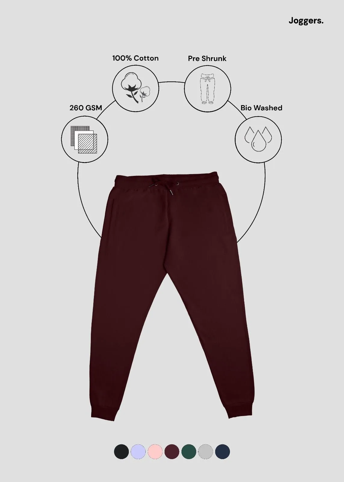 Maroon Joggers | UJ29 AbrasionResistantFabric
