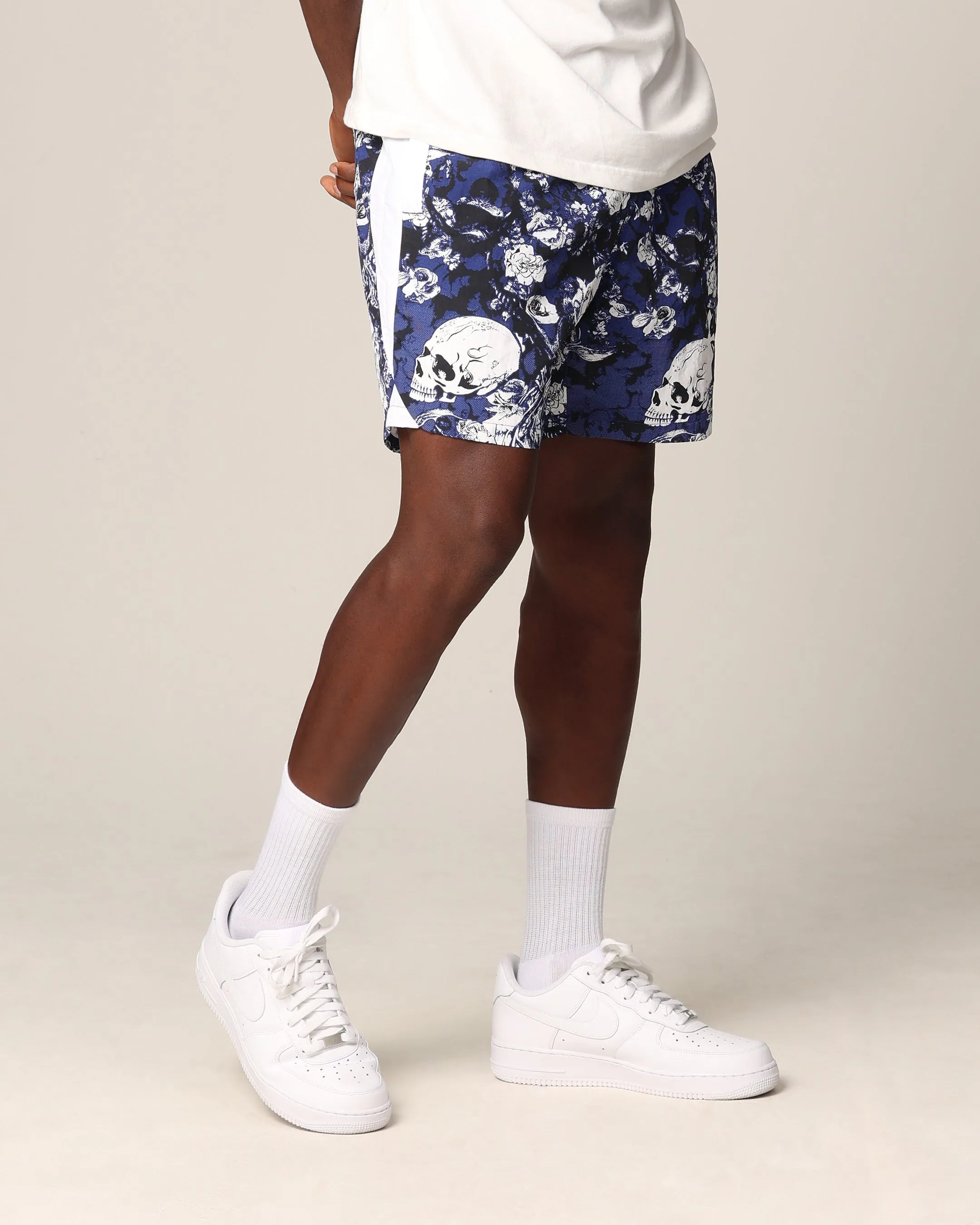 Saint Morta Relic Nylon Shorts Blue/White Sport Fit Design