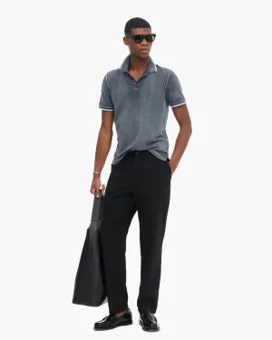 Anti Static Finish Trendsetter Choice Pique Pigment Wash Short Sleeve Polo with Tipping  - Slate Grey