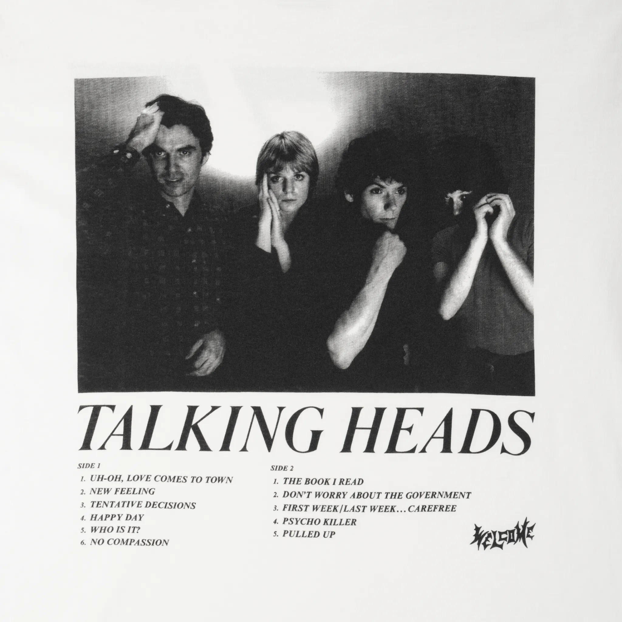 TALKING HEADS X WELCOME - Track List Tee Cold Wash Optimized