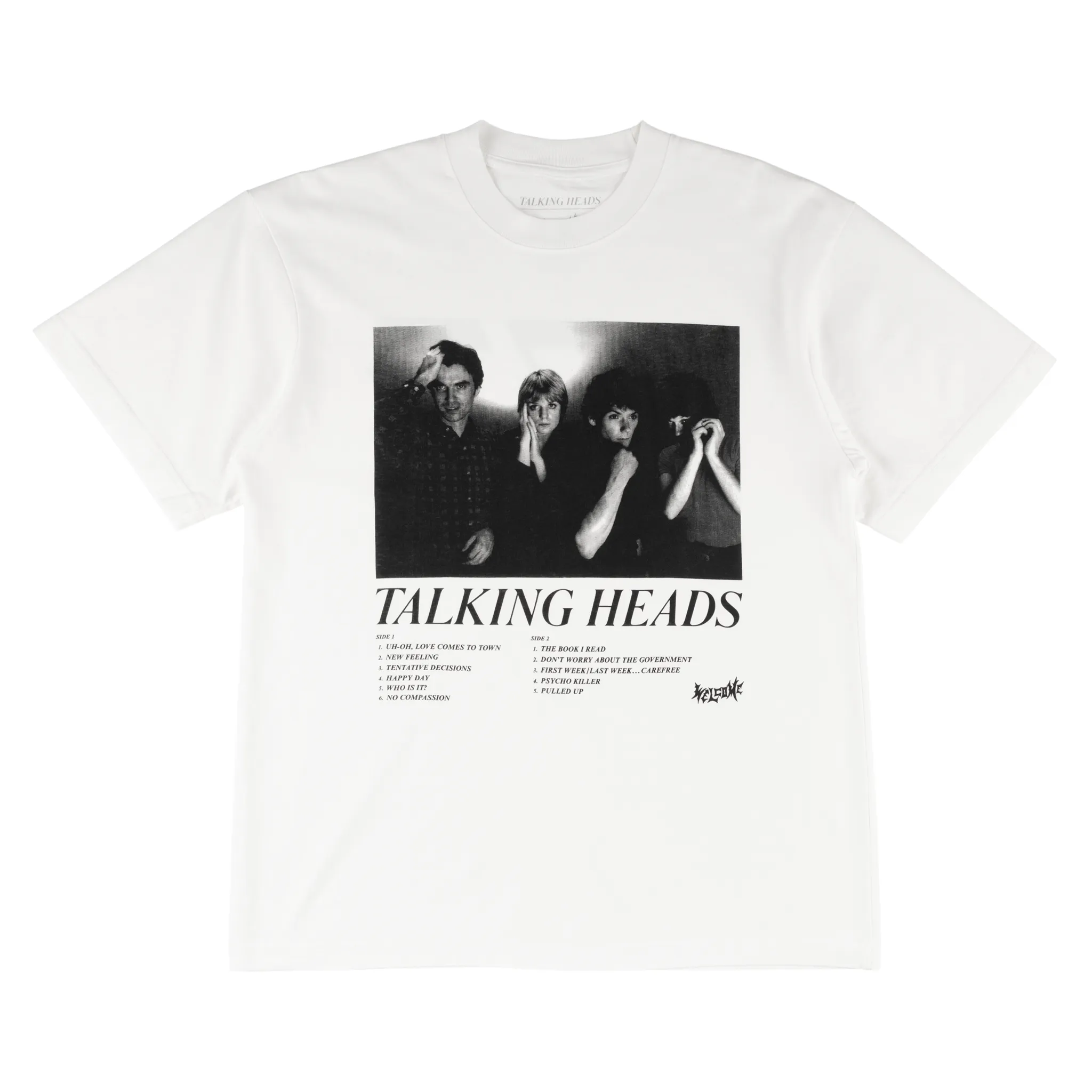 TALKING HEADS X WELCOME - Track List Tee hypoallergenic material Multi Panel Design